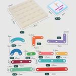 Nail Board Puzzle Montessori Geometric Wooden Early Toy Toy Jigsaw Board Game