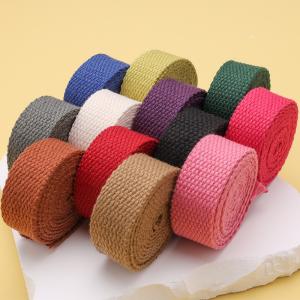 China 20mm-50mm Thickened Polyester Cotton Webbing School Bag Backpack Handbag Canvas Strap Solid Color Plain Weave Strap on sale