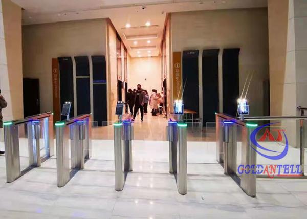 Office Gym 40 - 60p/M Portable Turnstiles Passageway Facial Recognition