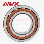 SUJ2 Ceramic Balls Pressed Steel Cage Contact Angular Ball Bearing