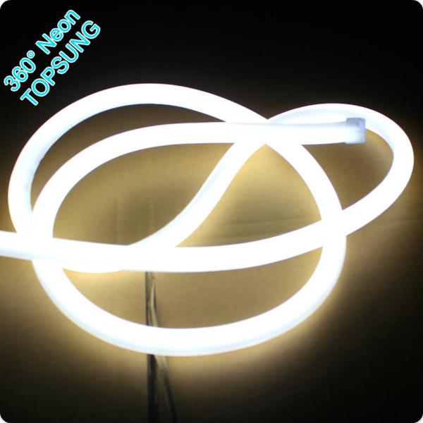 360 degree emitting round led neon flex DC24V 16mm diameter tube light white