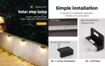 Decorative line light effect solar fence lights outdoor fence LED garden light