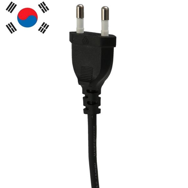 Customization 2.5A 250V Korea Standard laptop electric ac Power Cable 2pin hair