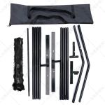 Portable Pickleball Frame Pickle Ball Game Net Kit with Carrying Bag Metal Stand