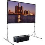 Rear Portable Fast Fold Projection Screen Aluminum Housing Indoor / Outdoor