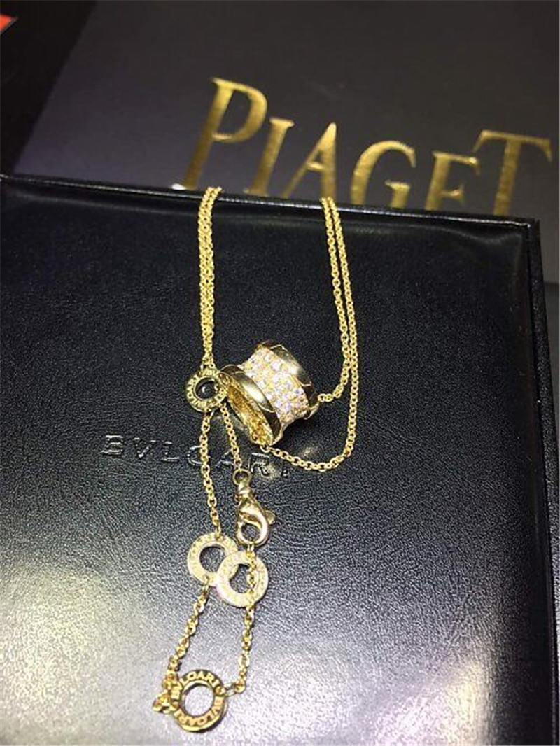 Bi Full diamond Necklace 18k gold white gold yellow gold rose gold diamond necklace Jewelry factory in Shenzhen, China