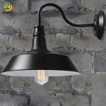 26cm Industrial Wrought Modern Wall Light Iron Pot Cover Loft Retro