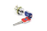 10 Pins Iron Housing Furniture Cam Lock Key Switch Nickel Finish Matching Screw