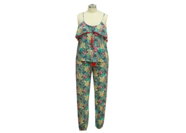 Soft Viscose Women'S Knit Loungewear , Petite Loungewear Sets Camisole And Long