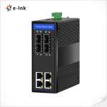 Industrial PoE Switch 4 Port 1000T 802.3at PoE + 4 Port 1000X SFP