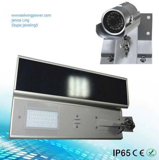 50W integrated solar street light camera outdoor wireless solar power security