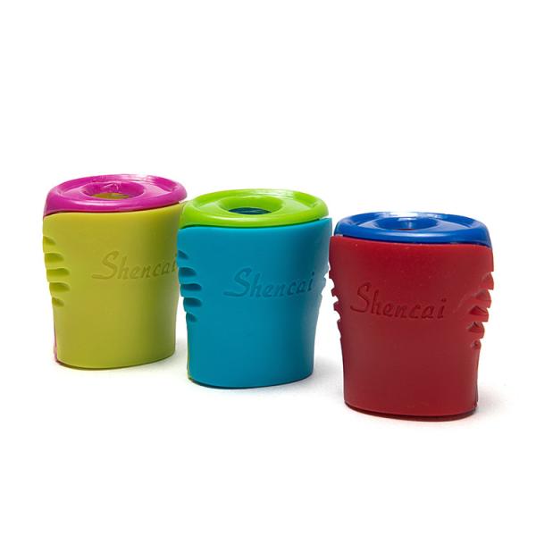 Silk Printing Logo Plastic Pencil Sharpener