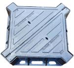 Telecom Hinged Manhole Cover , Ductile Iron Lockable Manhole Cover 800 * 800mm