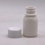 30ml PE White Oral Liquid Medicine Bottle with Child Resistant Lid and CRC Cap
