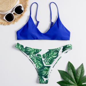 Wholesale Tiered Layer Tie a Knot Front Top With Low waist Bikini swimsuit high cut from china suppliers