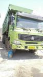 4x8 Drive Wheel Second Hand Dump Truck Howo Green Color Big Bucket Working