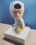 Self Standing Art Wooden Doll Exhibition Sculpture Exquisite Workmanship