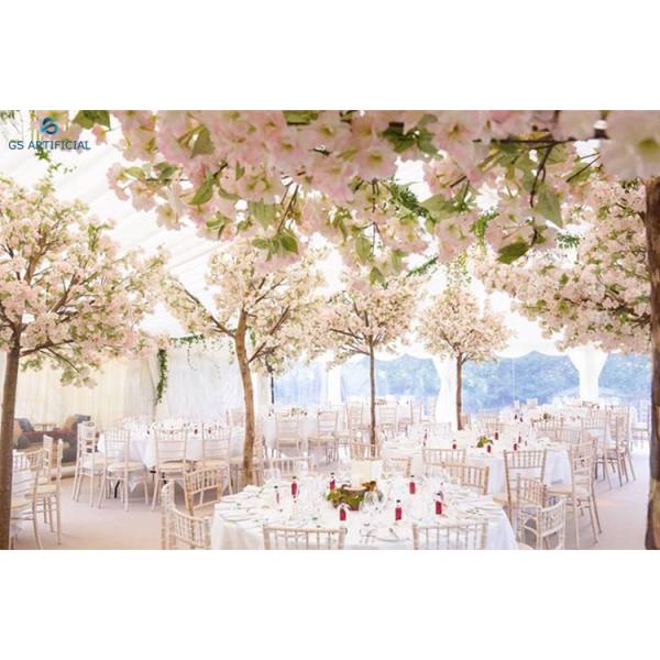 Romantic Wedding Table Decorations , Artificial Silk Cherry Blossom Tree