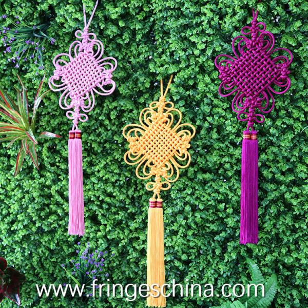 Traditional fluorescent tassels with chinese knot for home and graduation cap decoration
