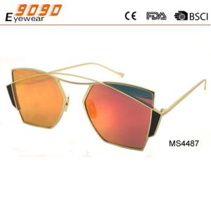 Wholesale Women's sunglasses with heavy metal frame, special retro designer stylish, UV400 lens from china suppliers