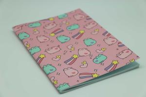 Wholesale Adorable Pink Pig Softcover Saddle Stitch Binding Notebook Printing Service from china suppliers