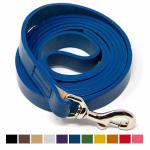 Water Resistant Heavy Duty Leather Dog Leads Handmade Full Grain 14 Inches Long