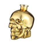Rubber Stopper Skull Shape Glass Bottles Golden Electroplate Luxury Wine