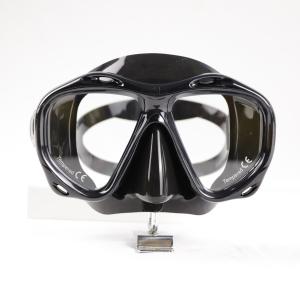 Wholesale Lightweight Spearfishing Scuba Diving Mask Goggles Black Silicone from china suppliers