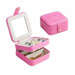 Detachable Partitions Portable Travel Jewelry Case , Two Layer Jewelry Box 11.5