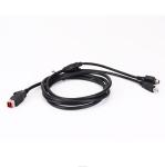 5A Nylon 24V PoweredUSB Cable To USB-B Male And Hosiden Plug For Printer