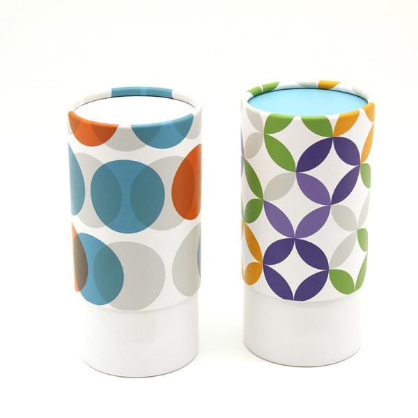 Recyclable Customized Printed Kraft Paper Tube Round Perfume Oil Cardboard Gift