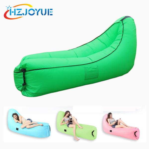 Outdoor fast inflatable air bed camping waterpoof air sleeping bag for beach hangout lazy laybag inflatable lounger