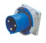 2P PE Industrial Power Sockets 3P+ E 3P+ N +E IP67 Waterproof 125A Inclined