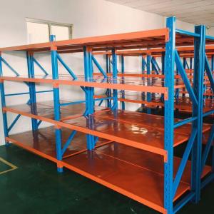 Wholesale Rivet Customizable 5 shelf metal storage rack In Black / Orange / Blue from china suppliers
