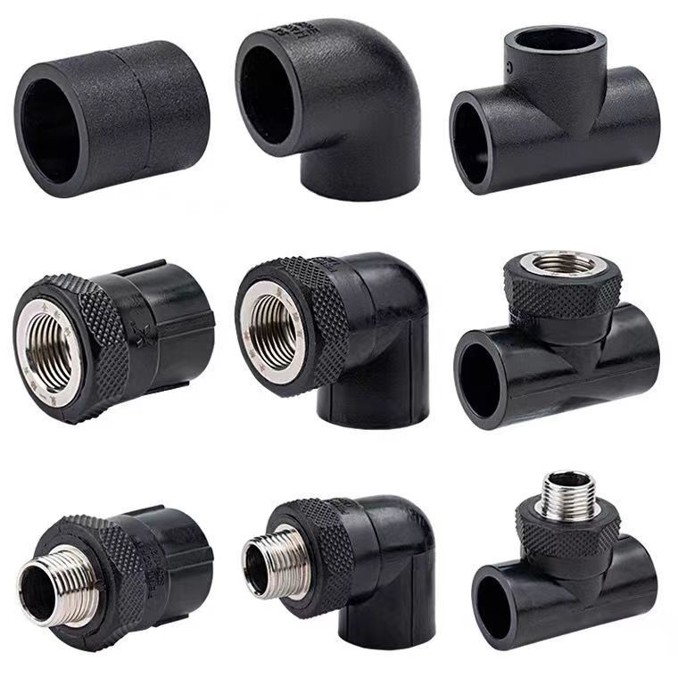 Factory Wholesale Custom Size Plastic Plumbing Pipe Fitting Bathroom Fittings PE Pipe Fittings