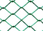 Green Color Vinyl Coated Chain Link Fence For Garden All Opening Size