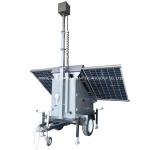 Solar Surveillance Monitor Mobile Security Trailer CCTV Camera Trailer For