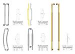 WL-1013 bamboo SUS304 Stainless Steel entry door handles set glass door handle