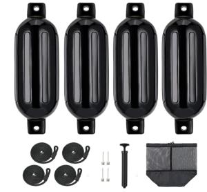 Wholesale Inflatable 4 Pack Boat Bumpers Fenders with 4 Ropes Boat Bumpers Boat Fender from china suppliers