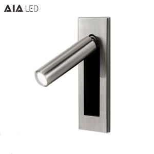 Wholesale modern Hotel bedside LED reading lamp 3W rotatable recessed reading wall light bed wall light from china suppliers