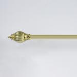 25mm Pipe Curtain Rods Aluminum Alloy Pole Pumpkin Shape Finials With Double