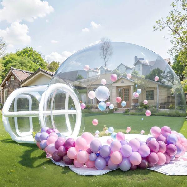 Transparent Party Luxury Bubble House Inflatable with Custom Logo Print Option
