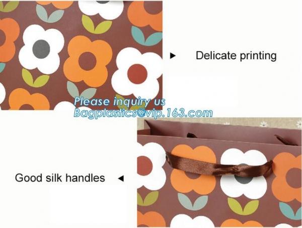 Wholesale Custom Printed Logo Decoration Gift Flower Kraft Paper Bag,wedding flower packing kraft paper bag bagease pack