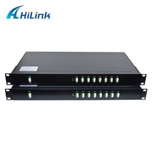 Wholesale 2x8ch DWDM Mux Demux Module Low PDL 19 Inch 1U Rack Mounted LC APC from china suppliers