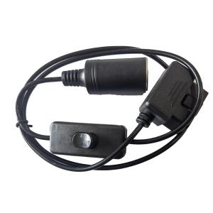 Wholesale 16 Pin Black OBD2 Extension Cable With Switch Male To Cigarette Lighter Female from china suppliers