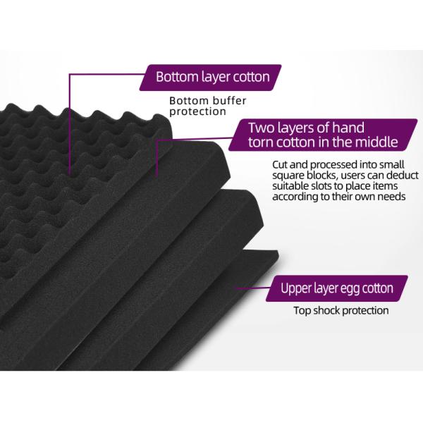 Customizable Hard Plastic Storage Case with Reinforced 304 Stainless Steel Chain and 308*295*227mm External Size for Camera Equipment