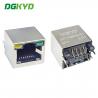 Buy cheap DGKYD52T1188AB1A1DY1 8P8C RJ45 Connector 180° Vertical Interface Without Light from wholesalers