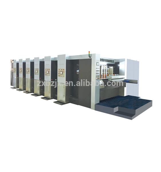 Box Carton High Speed Felxo Printer Oil-Coating Drying Slotter And Die Cutter