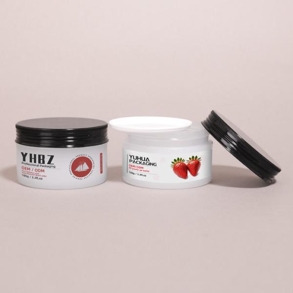 Customizable Round Plastic Cream Jars For Skincare Packaging Body Butter Jar