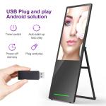 43 inch indoor portable advertising player A type smart touch sinage Android